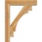 Ekena Millwork Merced Block Rough Sawn Bracket w/ Offset Brace, Western Red Cedar, 6"W x 26"D x 34"H BKT0604X26X34MRC05RWR - alternate 2